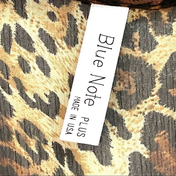 NWOT Blue Note Women’s Leopard Print Top Plus Size 2XL - Picture 5 of 7